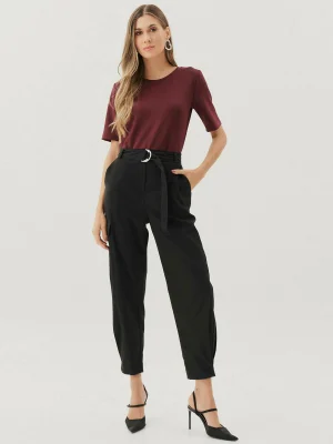 Macacao Calca Alf Bolso Cinto Blusa Malha