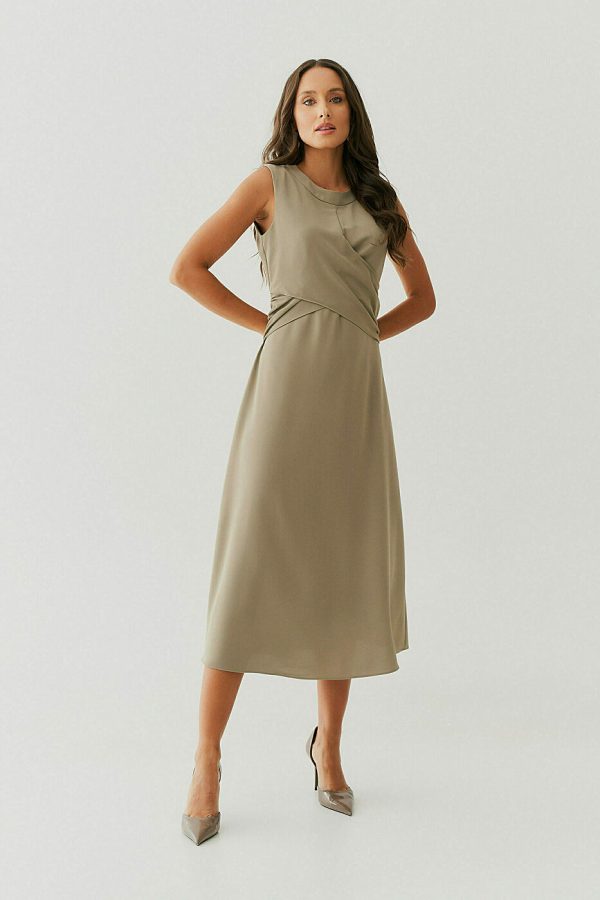 Vestido Alf Crepe Midi Transp Frente-Imagem 4