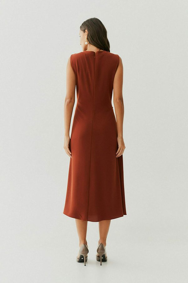 Vestido Alf Crepe Midi Transp Frente-Imagem 3