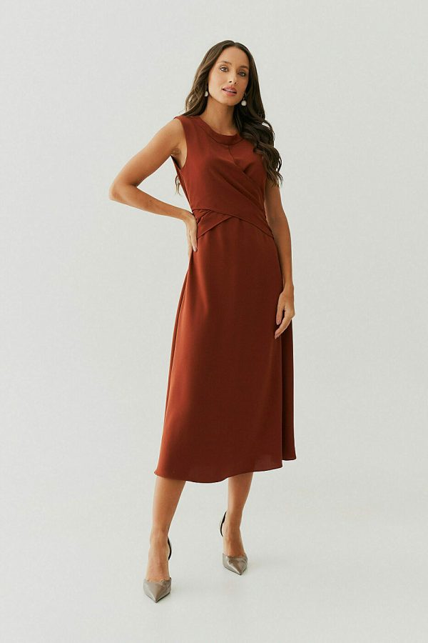 Vestido Alf Crepe Midi Transp Frente-Imagem 7