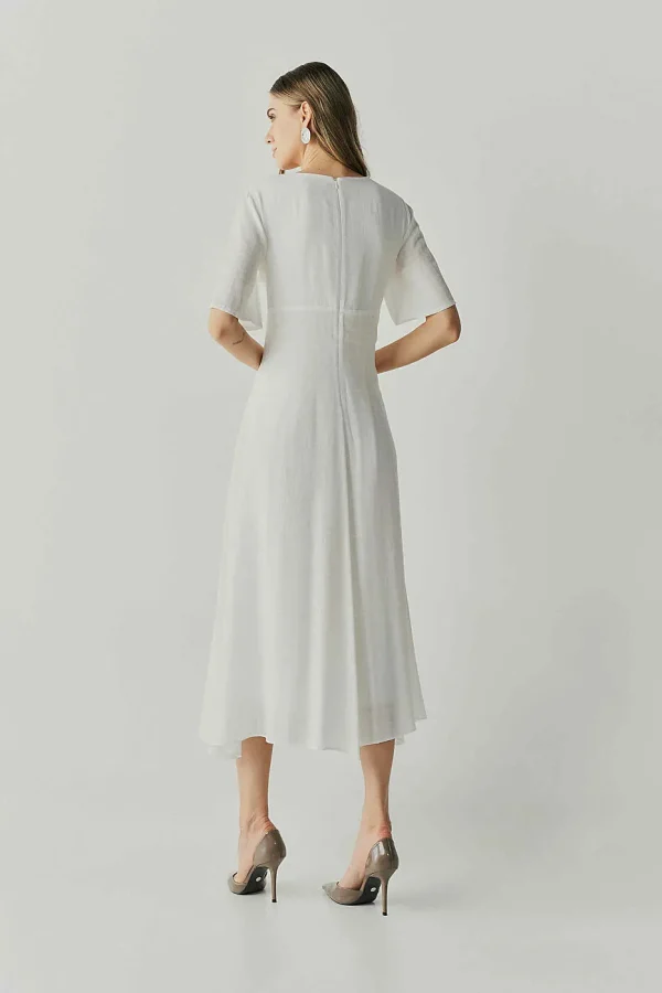 Vestido Textura Xadrez Torcao Frente-Imagem 2