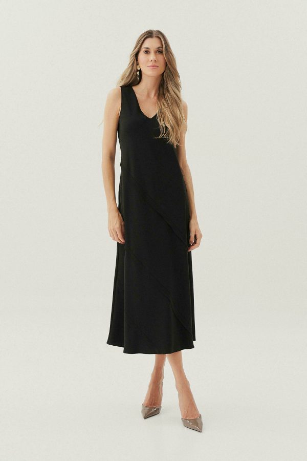 Vestido Alf Crep Midi Vies Dec Diagonal-Imagem 5