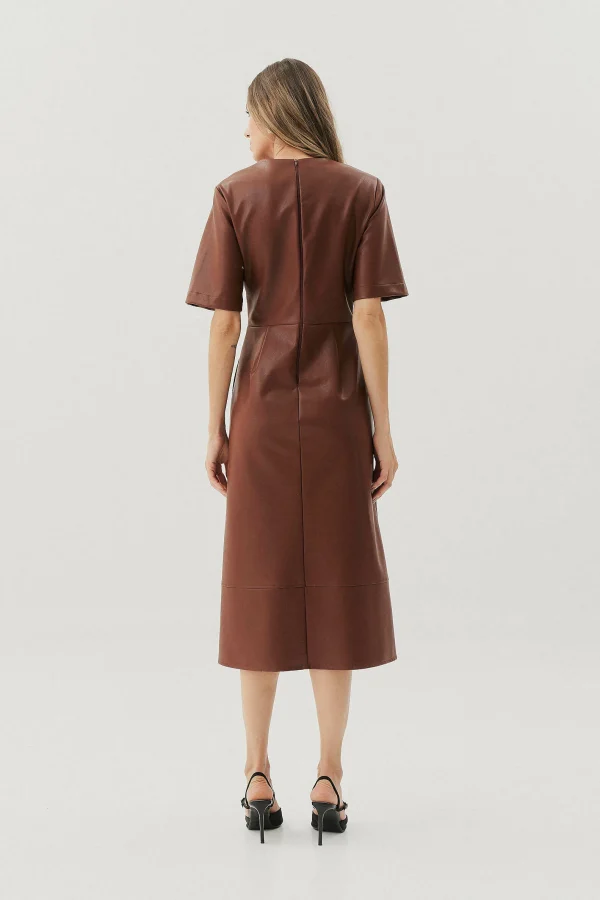 Vestido Midi Couro Transp Det Fivela-Imagem 3