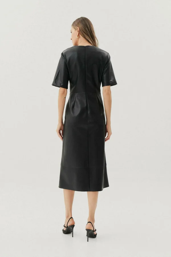 Vestido Midi Couro Transp Det Fivela-Imagem 6