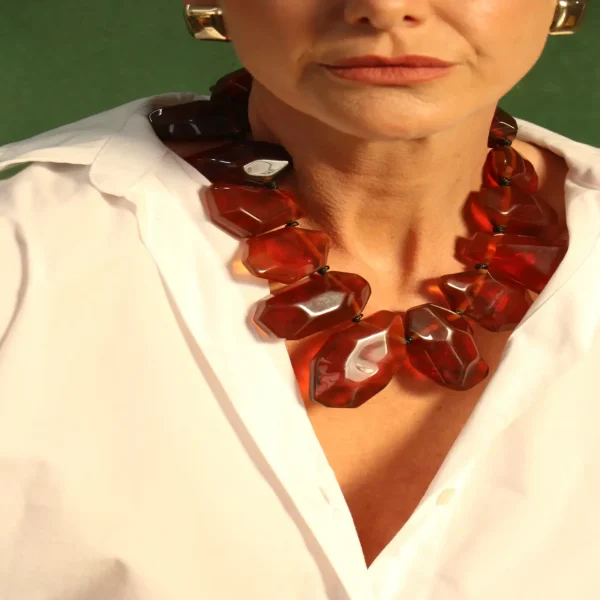 COLAR MAXI RESINA ÂMBAR-Imagem 3