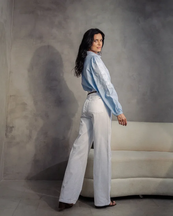 CALÇA WIDE LEG SARJA-Imagem 2
