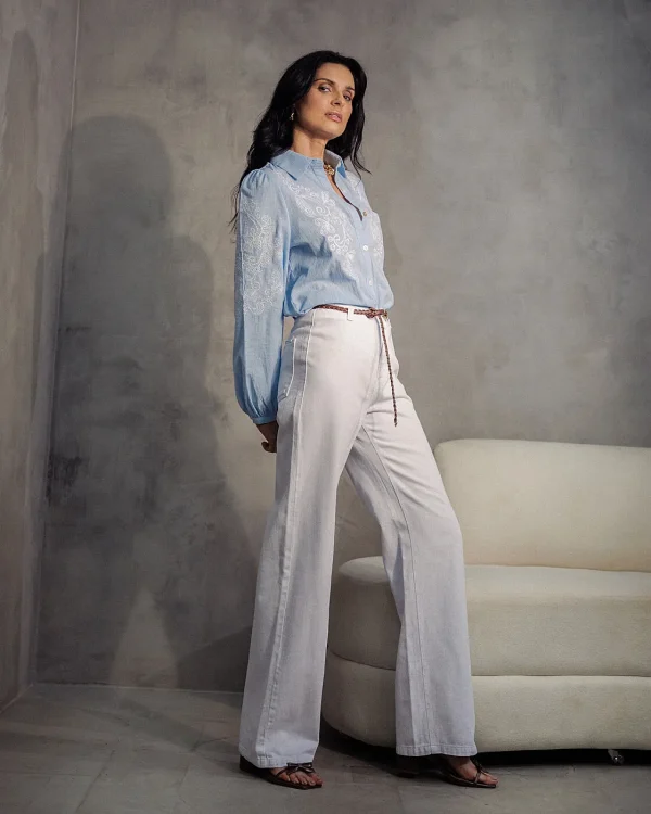 CALÇA WIDE LEG SARJA-Imagem 3