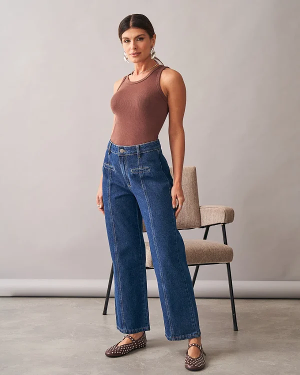 CALÇA WIDE BOLSO FRONTAL