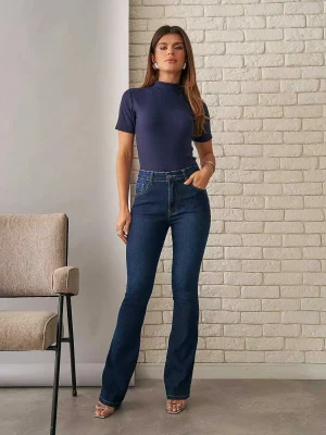 CALÇA BOOTCUT ESCURA