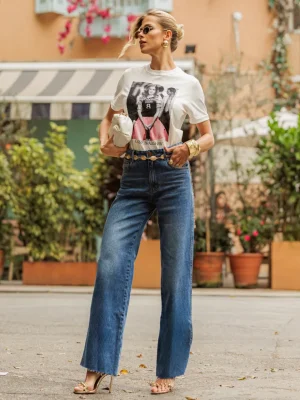 CALÇA WIDE BARRA A FIO
