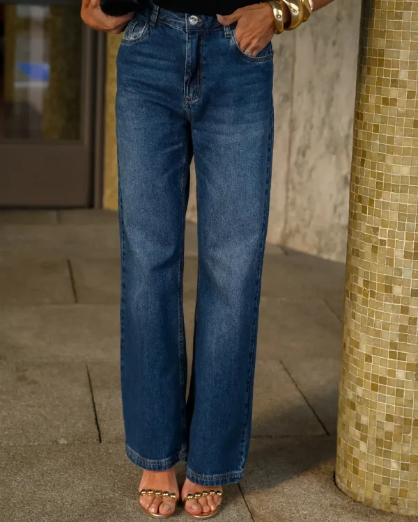 CALÇA WIDE LEG ESCURA-Imagem 2