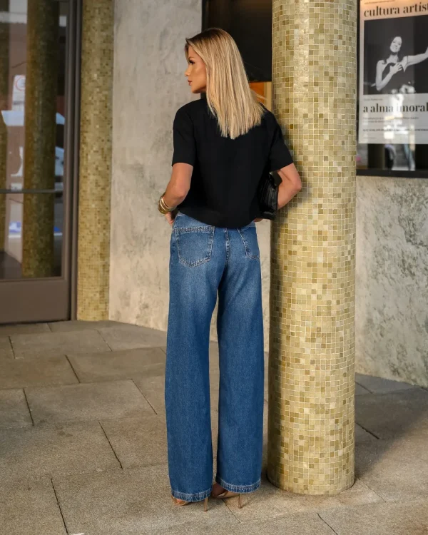 CALÇA WIDE LEG ESCURA-Imagem 3