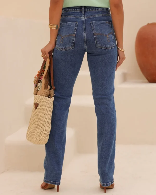 CALÇA RETA JEANS LYCRA-Imagem 3