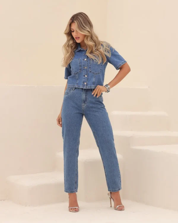 CALÇA MOM JEANS