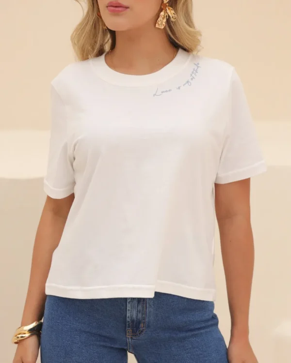 T-SHIRT RENDA BRANCA