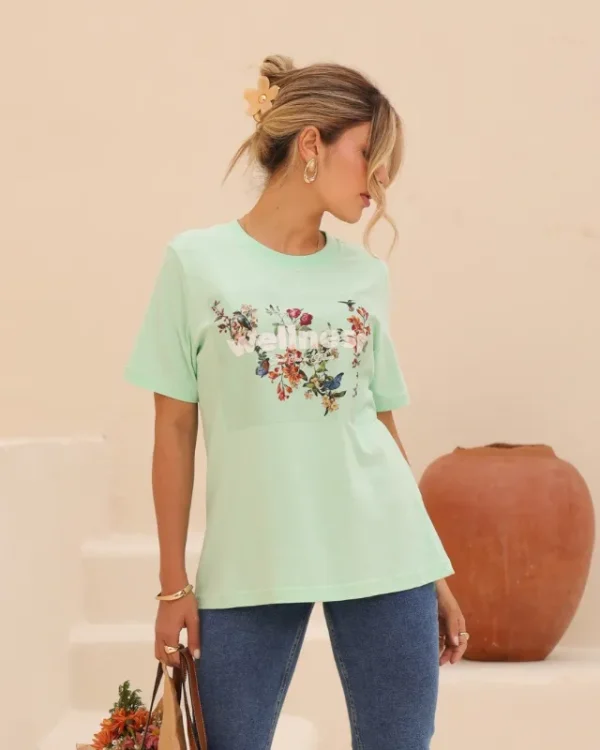 T-SHIRT ESTAMPA FLORAL
