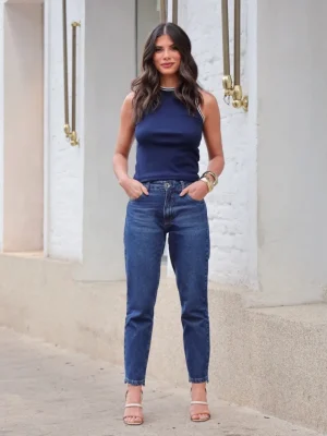 CALÇA MOM JEANS DEGRAU