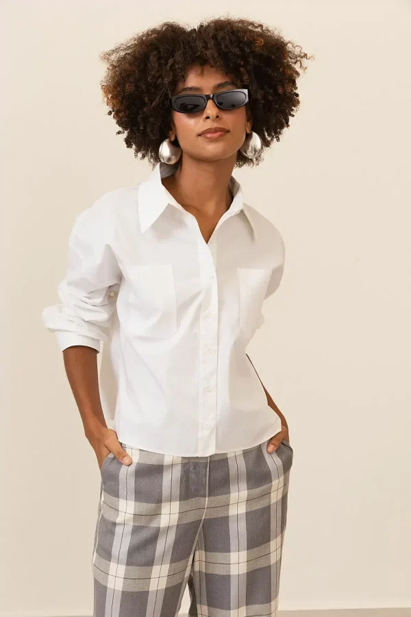 Camisa Curta Tricoline