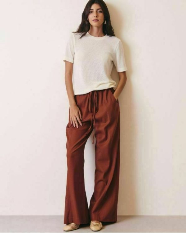 Calça Linho Com Viscose Pantalona-Imagem 2
