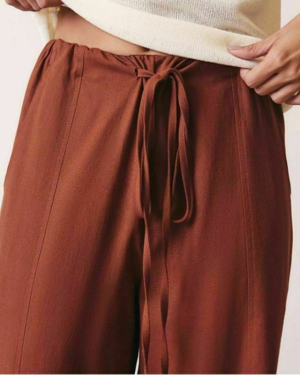 Calça Linho Com Viscose Pantalona-Imagem 5