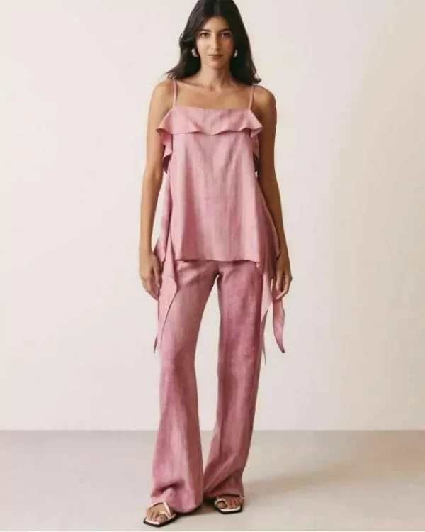Calça Flare Detalhe Cos