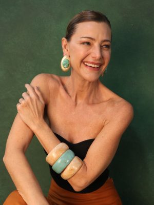 PULSEIRA LARGA VERDE ÁGUA RESINA LISA