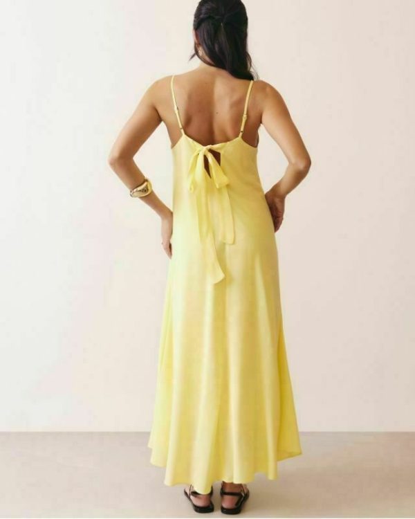 Vestido Amplo Com Amarracao Nas Costas-Imagem 3