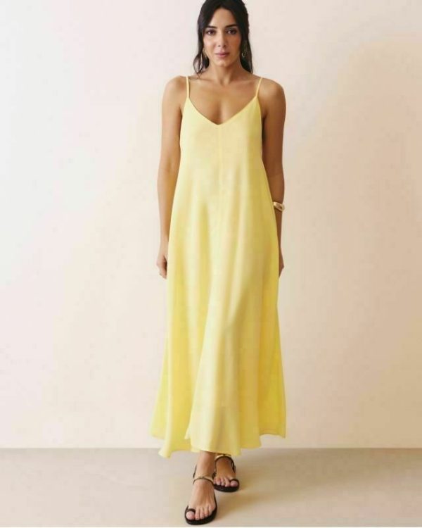 Vestido Amplo Com Amarracao Nas Costas-Imagem 2