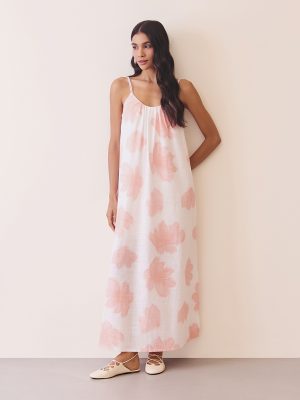 Vestido Amplo Folhagem