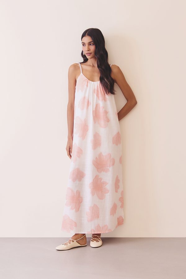 Vestido Amplo Folhagem