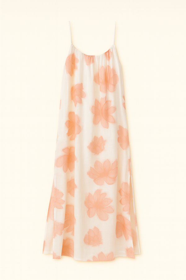 Vestido Amplo Folhagem-Imagem 3