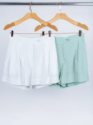 SHORTS VOIL BORDADO BOLSO CHAPADO