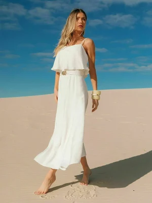 VESTIDO ALCA TWILL LINEN COM FAIXA E FIVELA