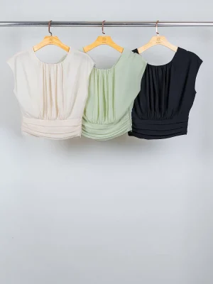 CROPPED CHIFFON DET FRANZIDO
