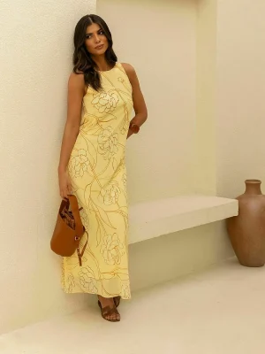 VESTIDO CHIFFON EST C/ COSTA DEGAGE