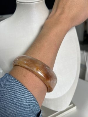 BRACELETE RESINA BEGE