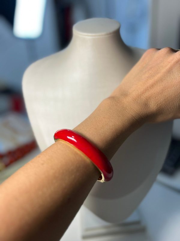 BRACELETE DOURADO ESMALTE - Imagem 4