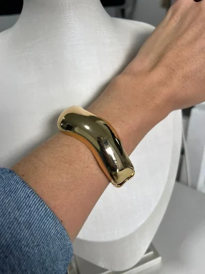 BRACELETE ONDULADO DOURADO