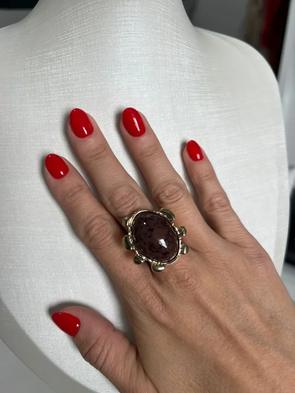 ANEL DOURADO MARROM - Imagem 3