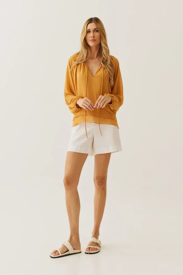 BLUSA CHIFFON CAMADAS AMARRACAO DECOTE - Imagem 6