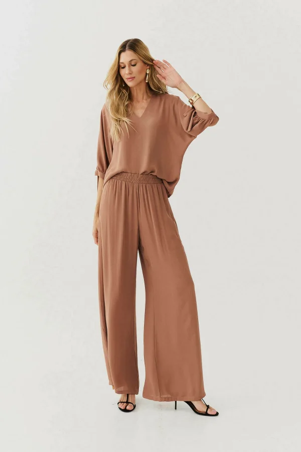 CONJ CREPE PANTALONA BLUSA DEC V NO MANGA - Imagem 7