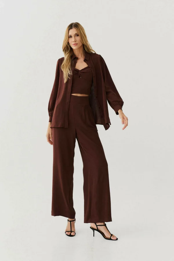 CONJ CREPE 3 PCS CAMISA TOP E CALCA - Imagem 6