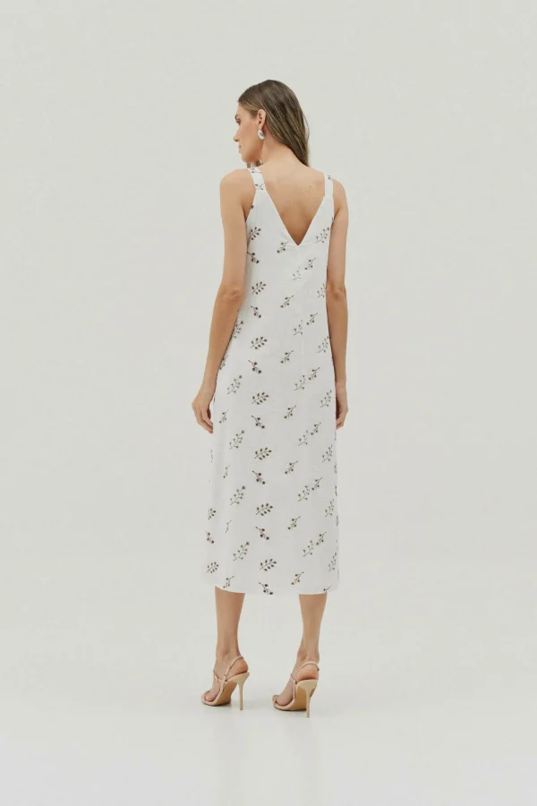 VESTIDO MIDI VOIL BORDADO ALCA GODE - Imagem 7