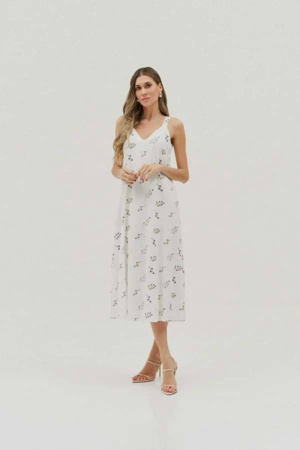 VESTIDO MIDI VOIL BORDADO ALCA GODE - Imagem 6