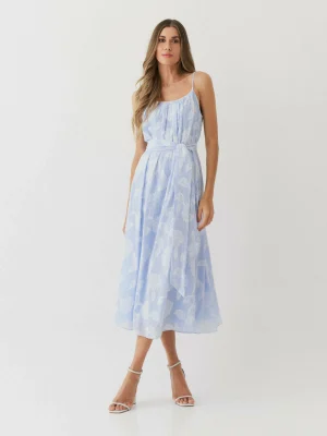 VEST MIDI ALGODAO JACQUARD FLORAL ALCA