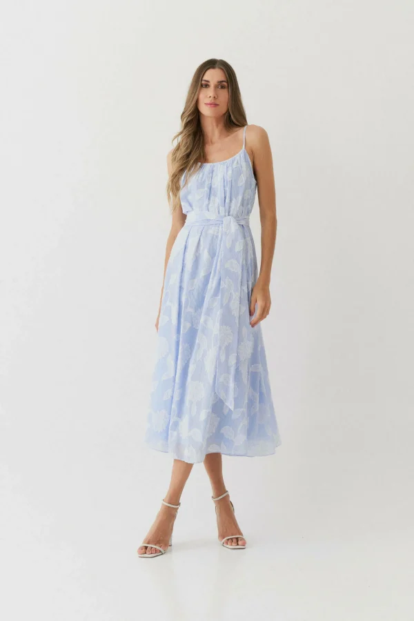 VEST MIDI ALGODAO JACQUARD FLORAL ALCA