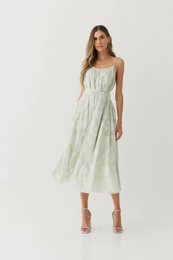 VEST MIDI ALGODAO JACQUARD FLORAL ALCA - Imagem 3