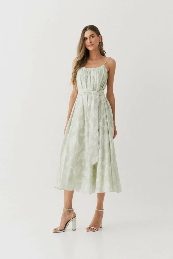 VEST MIDI ALGODAO JACQUARD FLORAL ALCA - Imagem 2