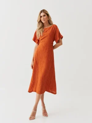 VESTIDO MIDI JACQUARD MG MORCEGO FRANZ LATERAL