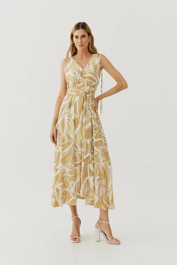 VESTIDO LONGO CREPE ET GEOM DET AMARRACAO OMBRO - Imagem 3